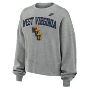  West Virginia Nike Women's Retro Fleece Crew