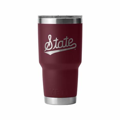 Mississippi State Script 30 oz Burgundy Yeti Rambler