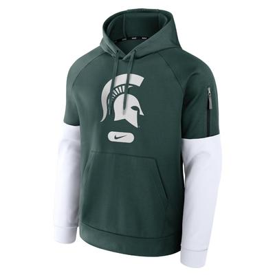 Michigan State Nike Primary Logo Fitness Hoodie