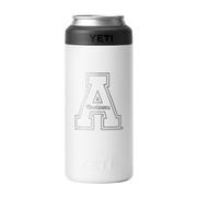  App State Yeti White Primary Logo Slim Colster