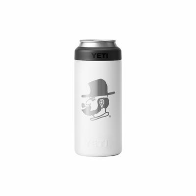 App State Yeti White Primary Logo Slim Colster