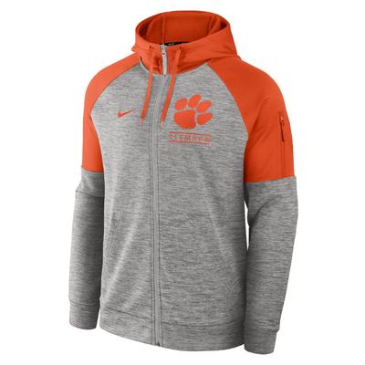 Clemson Nike Full Zip Fitness Hoodie