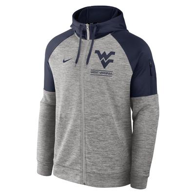 West Virginia Nike Full Zip Fitness Hoodie