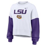  Lsu Nike Women's Colorblock Fleece Crew