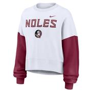  Florida State Nike Women's Colorblock Fleece Crew