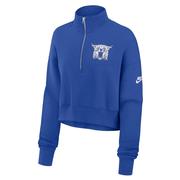  Kentucky Nike Women's Crop Retro Fleece 1/4 Zip