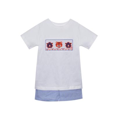 Southern Saturday Toddler Mascot Smocked Short Set