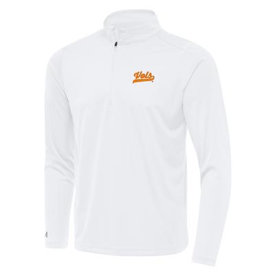 Tennessee Antigua Vol Script Tribute 1/4 Zip Pullover WHITE