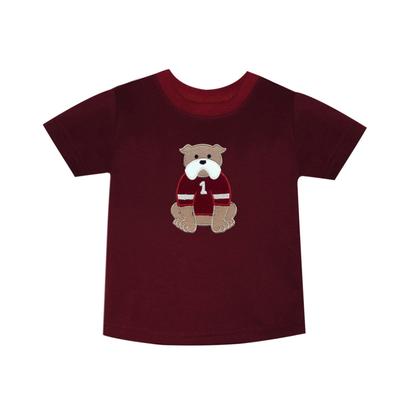 Southern Saturday Toddler #1 Bulldog Applique Tee