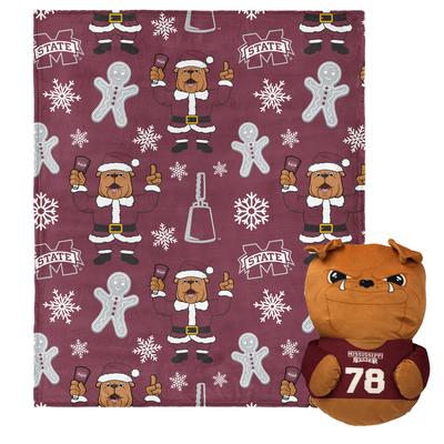 Mississippi State Bulldogs Christmas Mascot Hugger & Silk Throw Set