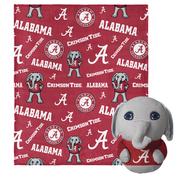  Alabama Crimson Tide Mascot Hugger & Silk Throw Set