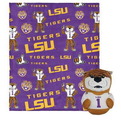 LSU Tigers Mascot Hugger & Silk Throw Set