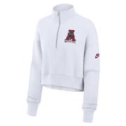  Alabama Nike Women's Crop Retro Fleece 1/4 Zip