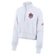  Clemson Nike Women's Crop Retro Fleece 1/4 Zip