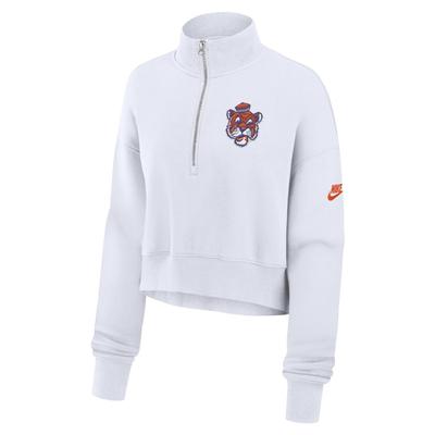 Clemson Nike Women's Crop Retro Fleece 1/4 Zip