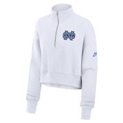  Unc Nike Women's Crop Retro Fleece 1/4 Zip