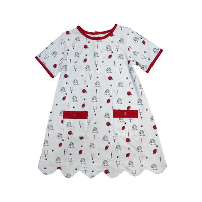 Ishtex Toddler Bulldog A-Line Dress