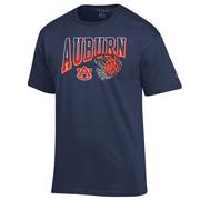  Auburn Champion Wordmark Basketball Net Logo Tee