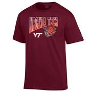  Virginia Tech Champion Wordmark Basketball Net Logo Tee