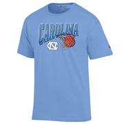  Unc Champion Wordmark Basketball Net Logo Tee