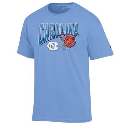 UNC Champion Wordmark Basketball Net Logo Tee