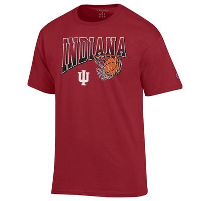 Indiana Champion Wordmark Basketball Net Logo Tee