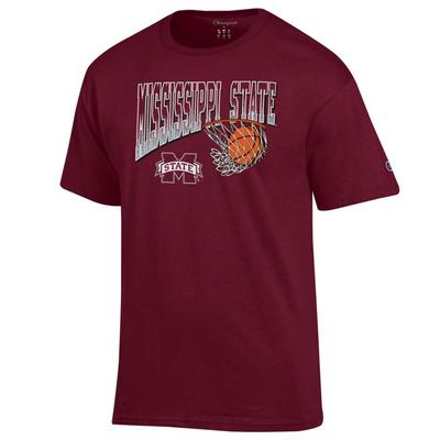 Mississippi State Champion Wordmark Basketball Net Logo Tee