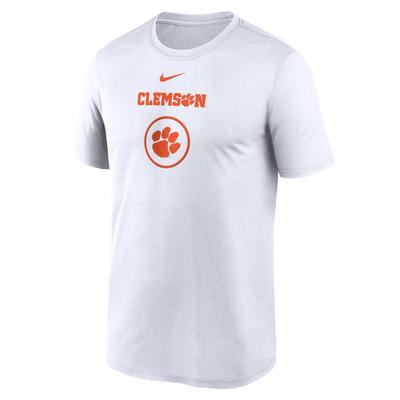 Clemson Nike Courtside Dri-Fit Practice Tee WHITE