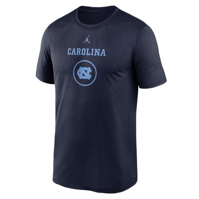 UNC Jordan Brand Courtside Dri-Fit Practice Tee NAVY