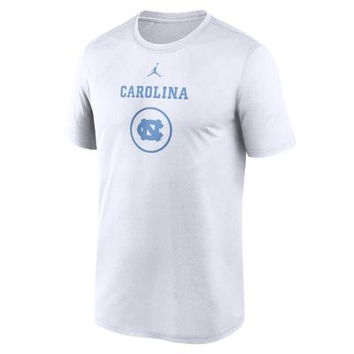 UNC Jordan Brand Courtside Dri-Fit Practice Tee WHITE