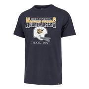  West Virginia 47 Brand Hail Wv Helmet Franklin Tee