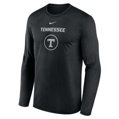 Tennessee Nike Courtside Dri-Fit Practice Long Sleeve Tee BLACK