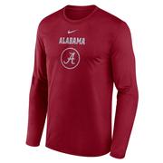  Alabama Nike Courtside Dri- Fit Practice Long Sleeve Tee