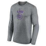  Lsu Nike Courtside Dri- Fit Practice Long Sleeve Tee