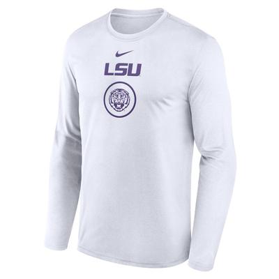 LSU Nike Courtside Dri-Fit Practice Long Sleeve Tee