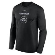  Georgia Nike Courtside Dri- Fit Practice Long Sleeve Tee