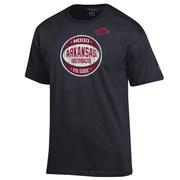  Arkansas Champion Logo Distressed Basketball Tee