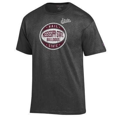 Mississippi State Champion Logo Distressed Basketball Tee