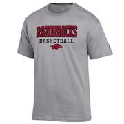  Arkansas Champion Wordmark Basketball Logo Tee