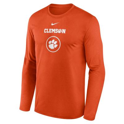 Clemson Nike Courtside Dri-Fit Practice Long Sleeve Tee ORANGE