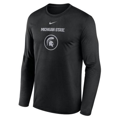 Michigan State Nike Courtside Dri-Fit Practice Long Sleeve Tee