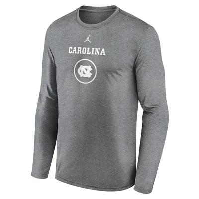 UNC Jordan Brand Courtside Dri-Fit Practice Long Sleeve Tee