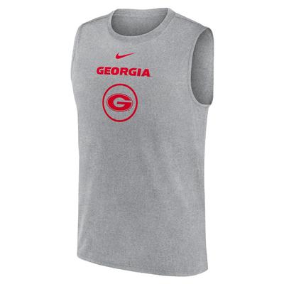 Georgia Nike Courtside Dri-Fit Practice Sleeveless Tee GREY