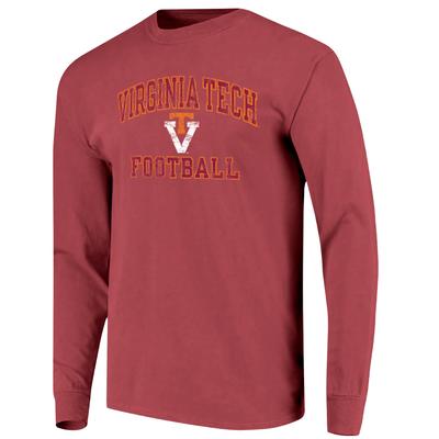 Virginia Tech Image One Arch Vintage Mascot Comfort Colors Long Sleeve Tee