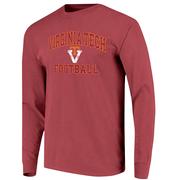  Virginia Tech Image One Arch Vintage Mascot Comfort Colors Long Sleeve Tee