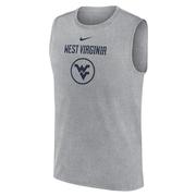  West Virginia Nike Courtside Dri- Fit Practice Sleeveless Tee