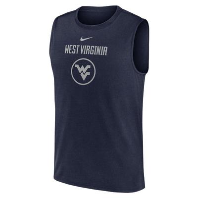 West Virginia Nike Courtside Dri-Fit Practice Sleeveless Tee