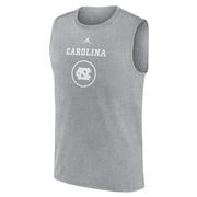  Unc Jordan Brand Courtside Dri- Fit Practice Sleeveless Tee