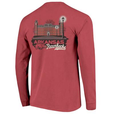 Arkansas Image One Brick Paved Campus Comfort Colors Long Sleeve Tee