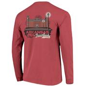  Arkansas Image One Brick Paved Campus Comfort Colors Long Sleeve Tee